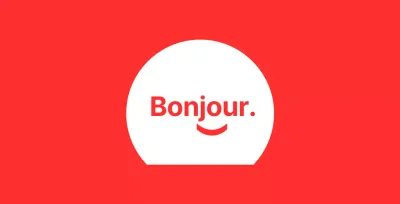 Hello smiley fond rouge baldt