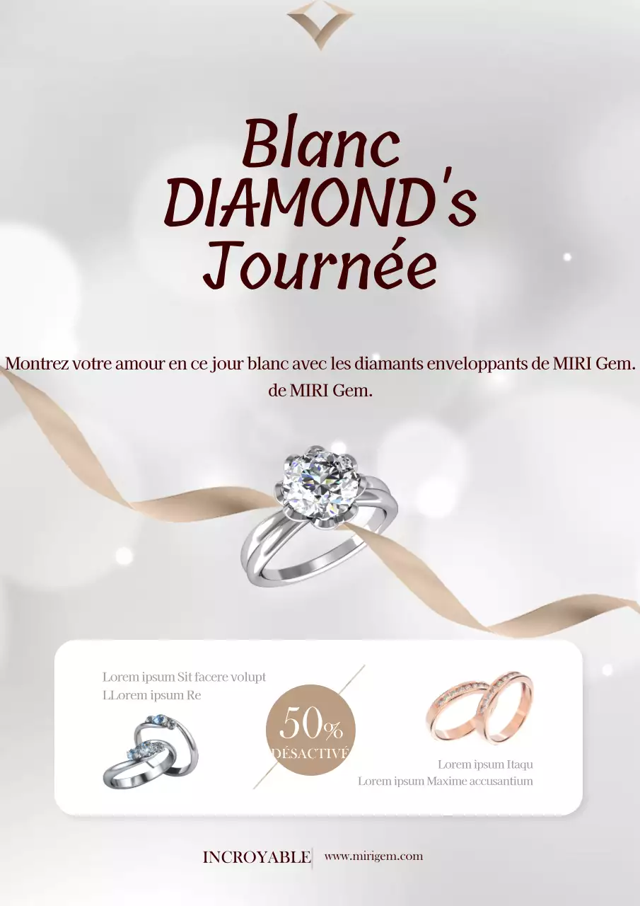 Bague en diamant White Day Promotion