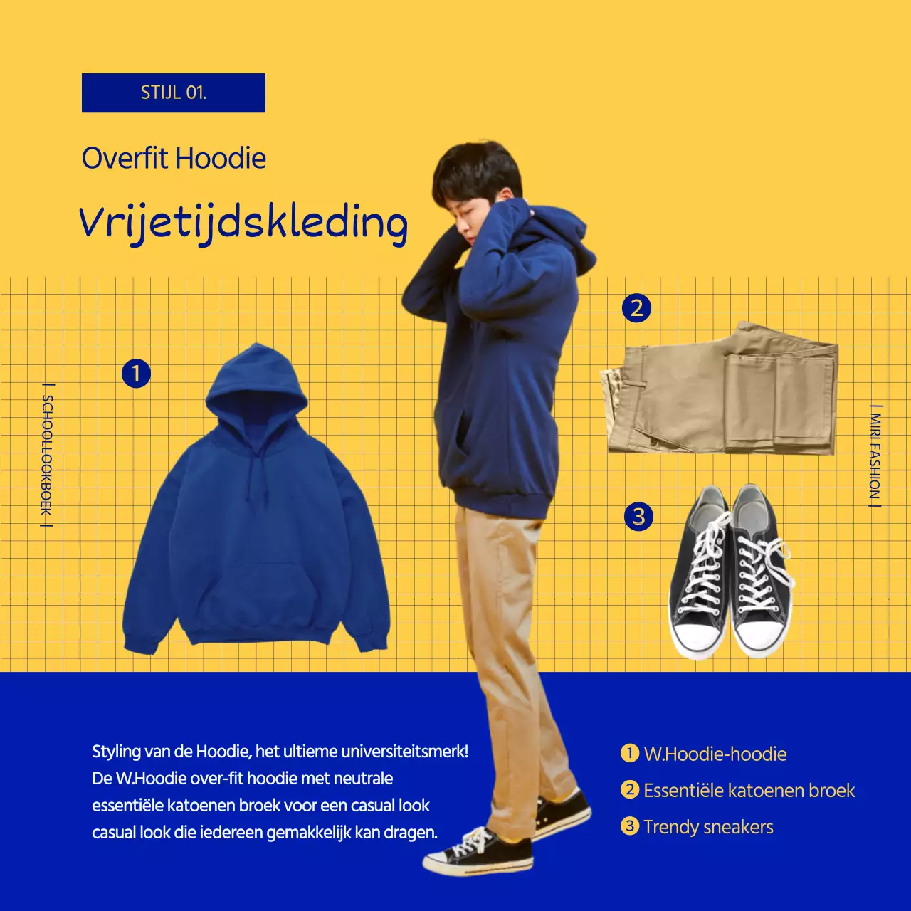 Gele en blauwe ingelijste foto'sHighlighted freshher's look suggesties