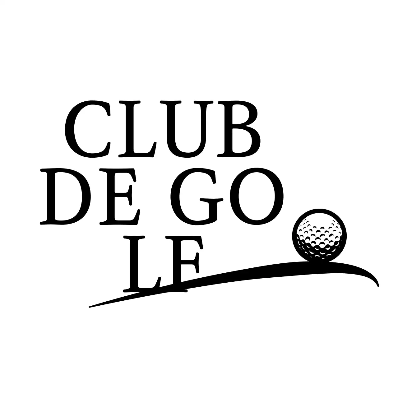Illustration simple de golf logotype style club de golf association