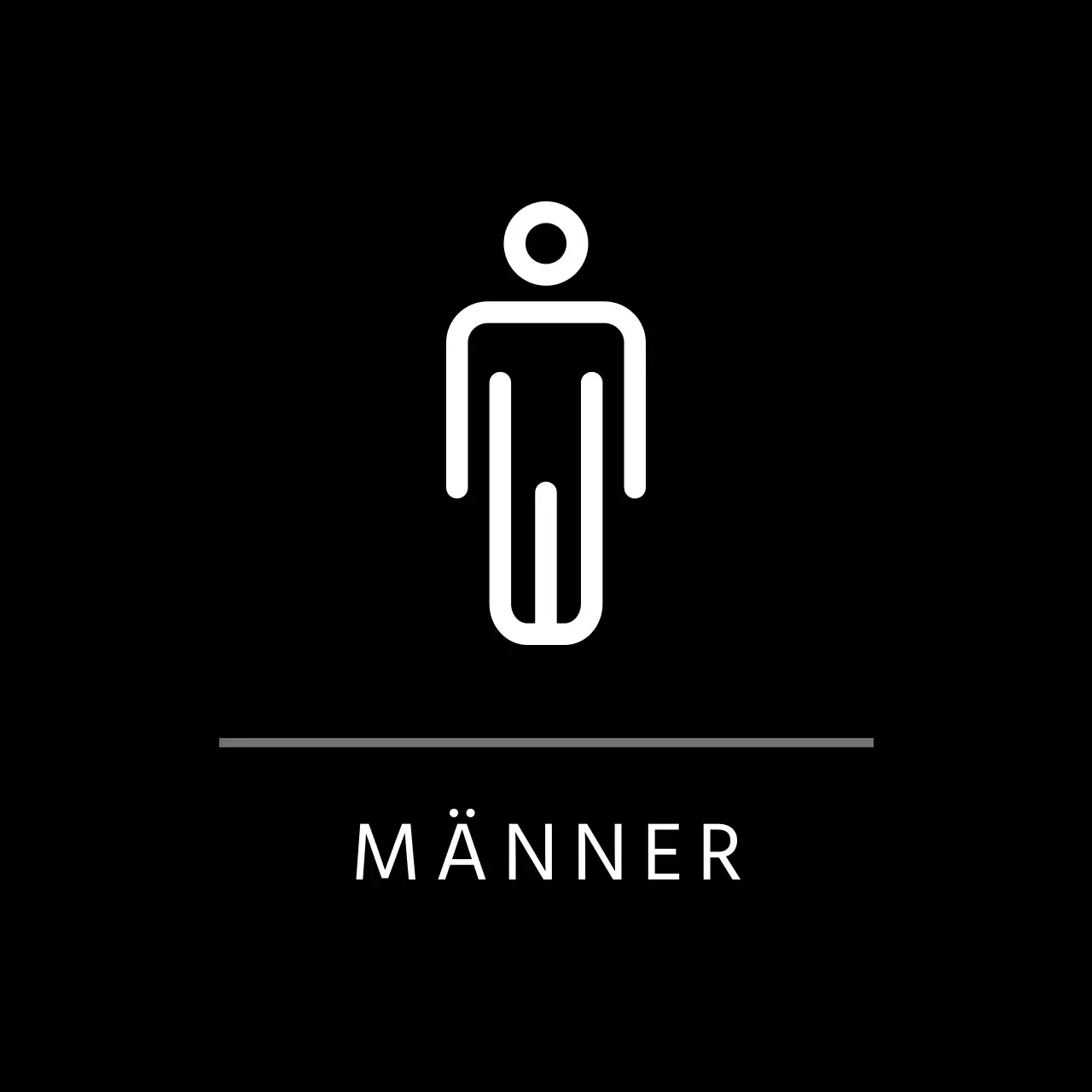 Schwarze einfache Beschilderung