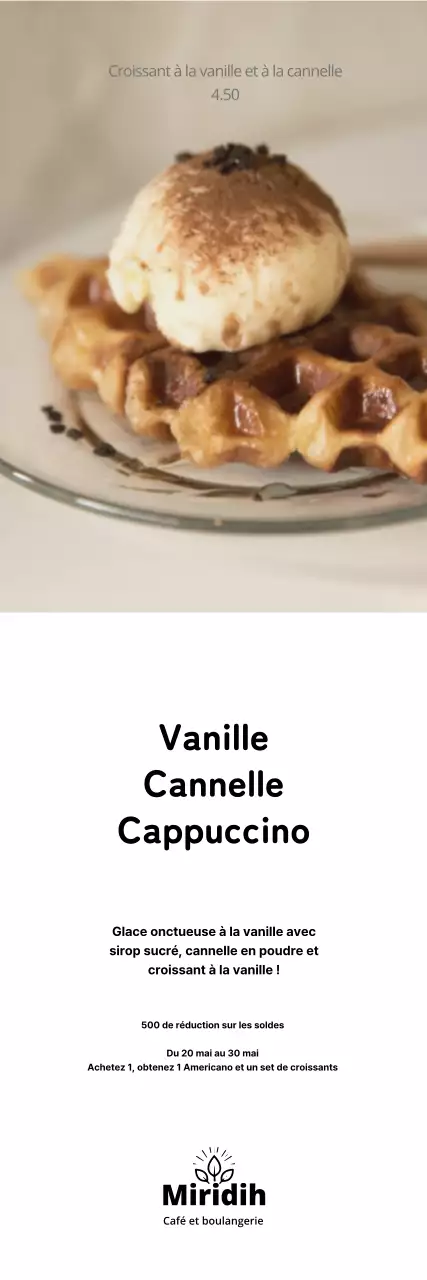 Simple White Cafe Dessert Menu Photo Banner