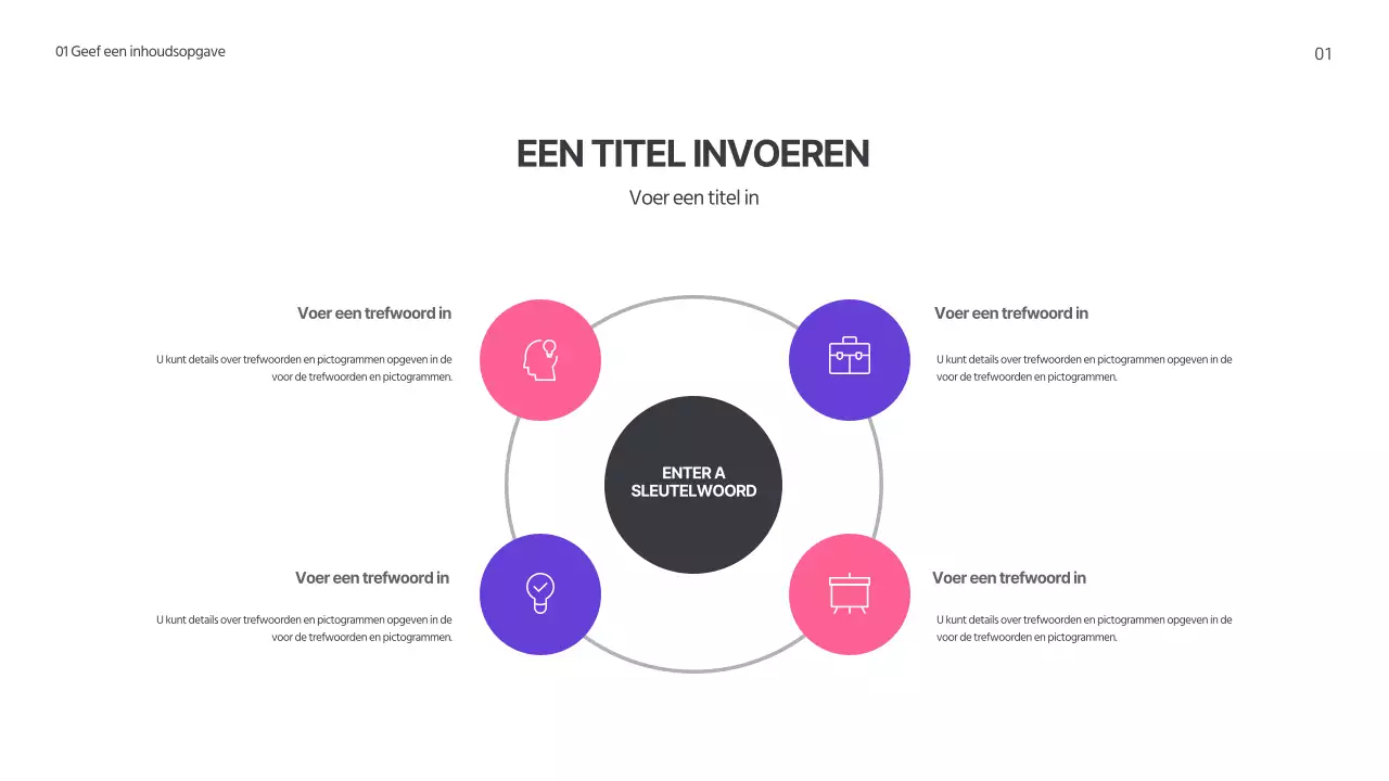 Ontwerp een SWOT-grafiek met een eenvoudig concept