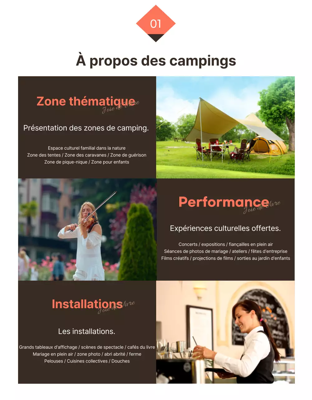 Camps Premium pour une variété de campings à thème sous les étoiles