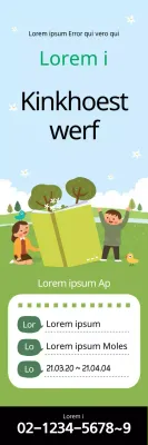 Groene Illustratie Schattige Arbor Day Promotie
