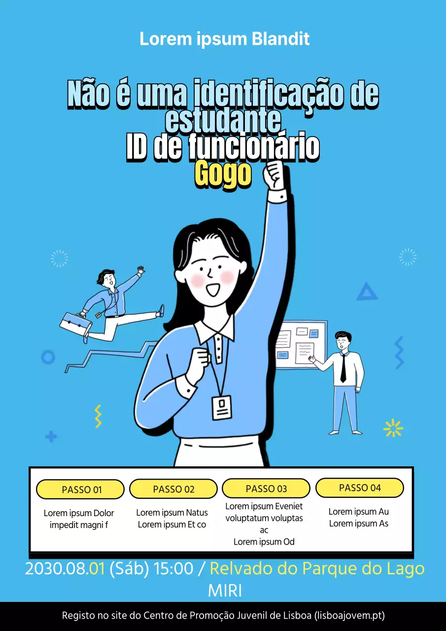 Promover o programa de experiência profissional de um dia para a juventude azul