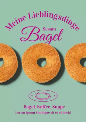 Mintfarbenes Cafe-Plakat