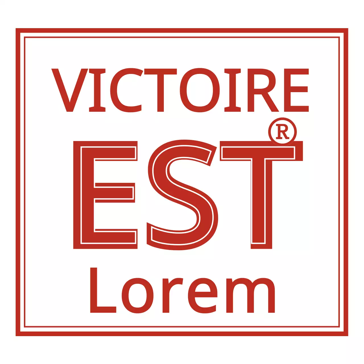 T-shirt de groupe au concept simple et branché, en rouge et blanc