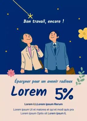 Popup de collecte de fonds illustré bleu et jaune pour les activités sociales de la première année