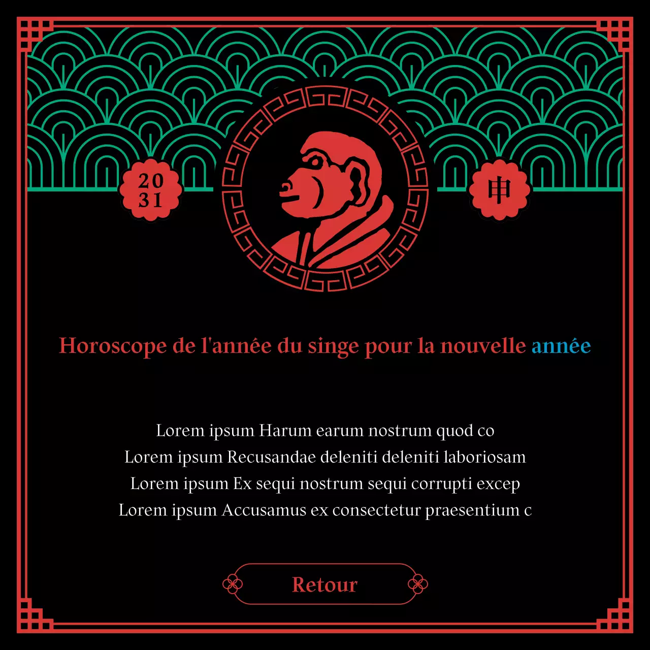 Concept chamanique noir et pentagonal de l'horoscope zodiacal du Nouvel An