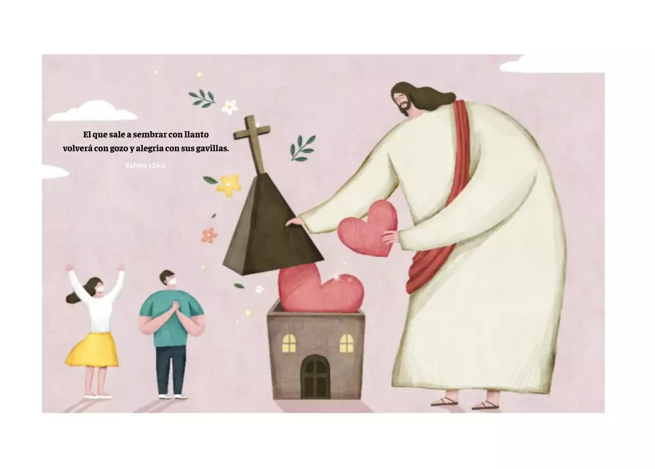 Pastel limpio ilustración iglesia