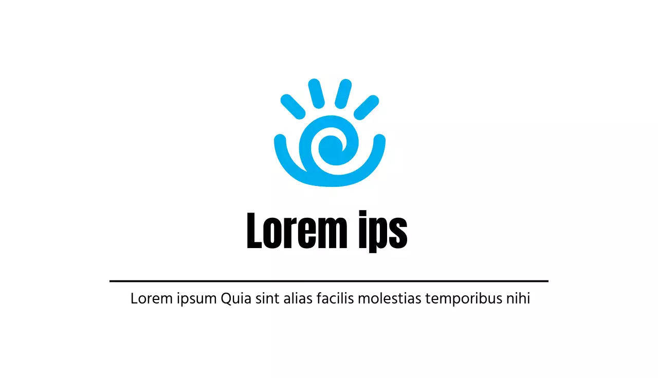 azul ilustração logótipo simples hospital oftalmologia
