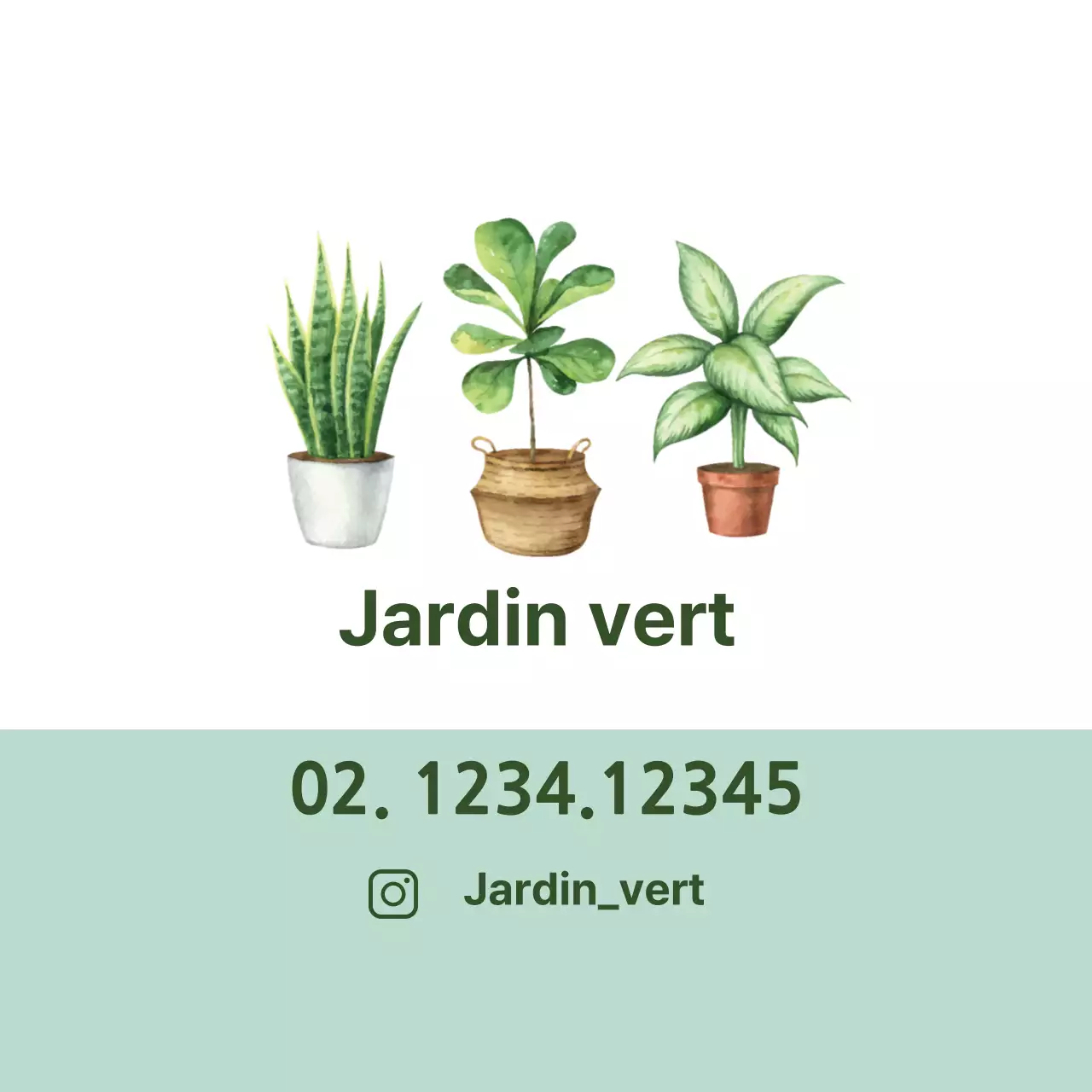 Étiquettes de jardin botanique soignées avec illustrations vertes