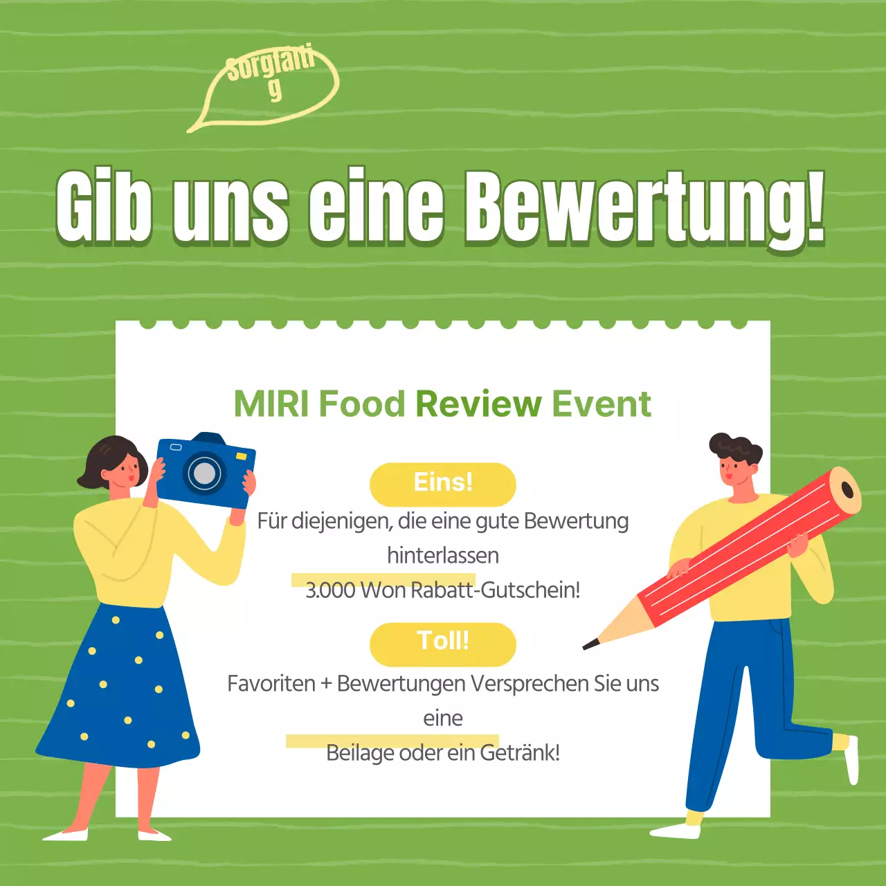 Bewertungen der Lieferung