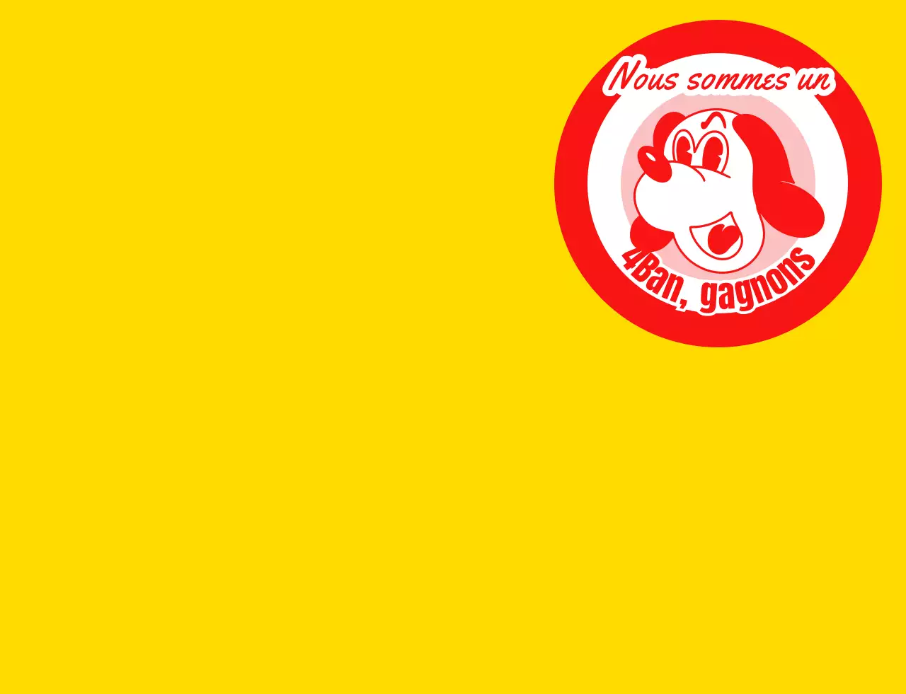 T-shirt de groupe scolaire avec illustration d'un chiot en jaune