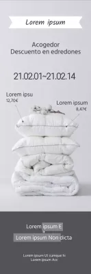 Destacar una foto gris Edredón sencillo para promocionar un evento de venta