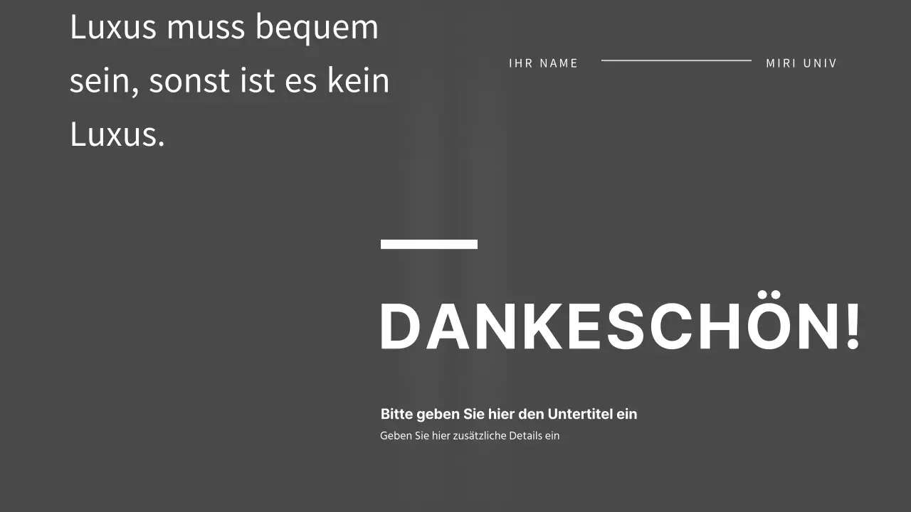 Präsentation des Portfolios