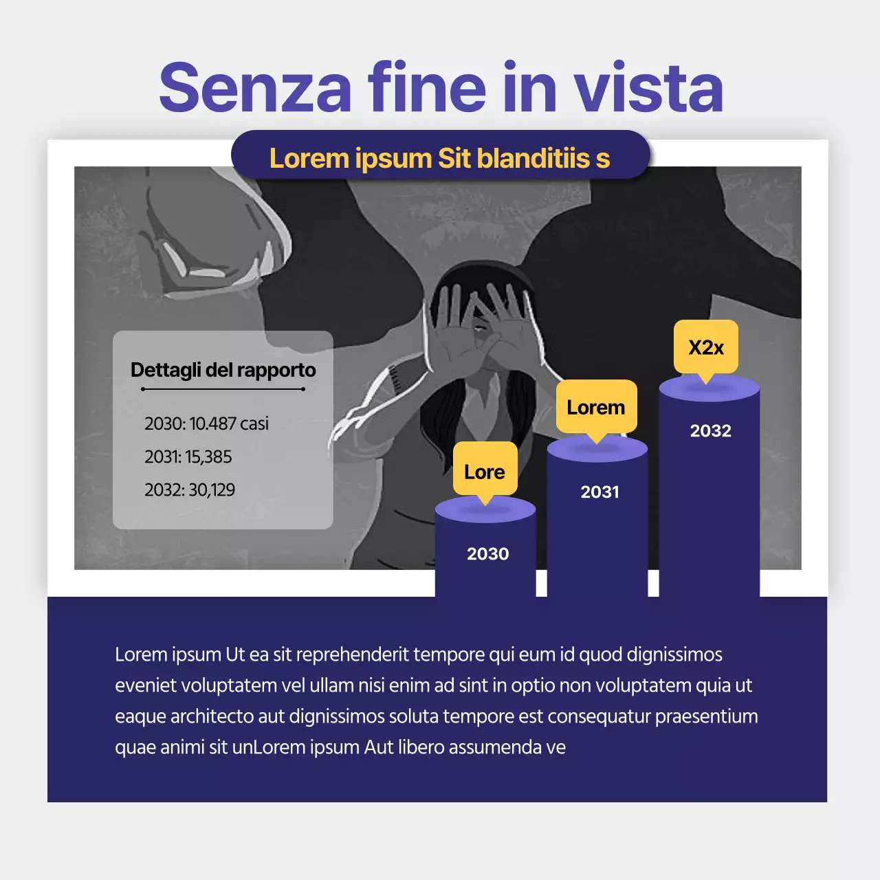 Una campagna per una causa sociale con un tocco di blu