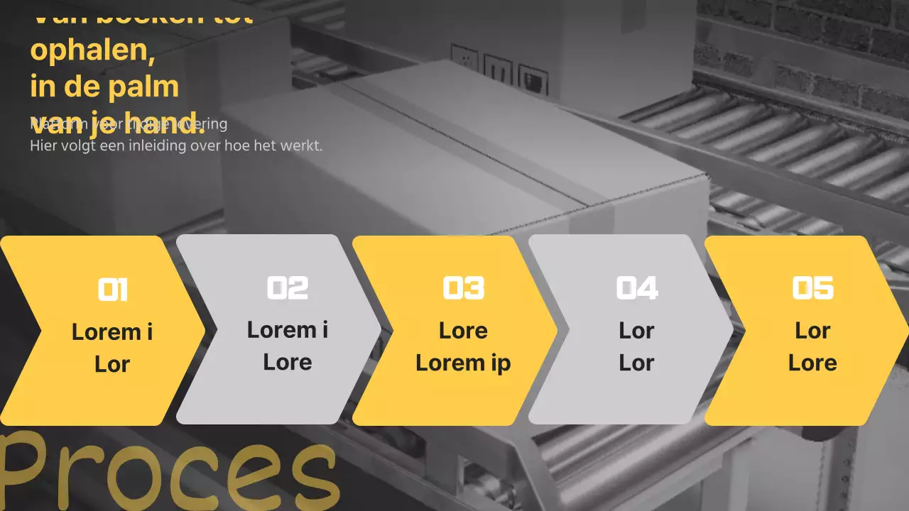 Introductie van een eenvoudige geel met zwarte quickservice