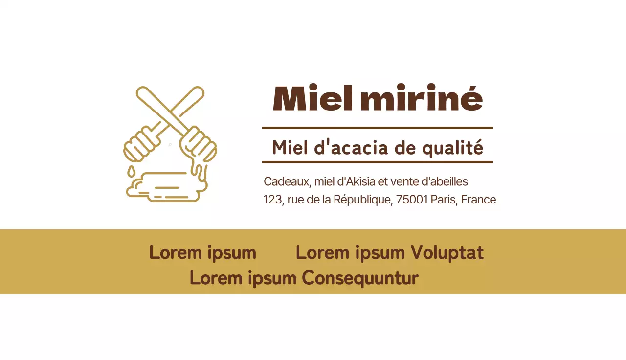 Marron Jaune Illustration Neat Apiculture Miel