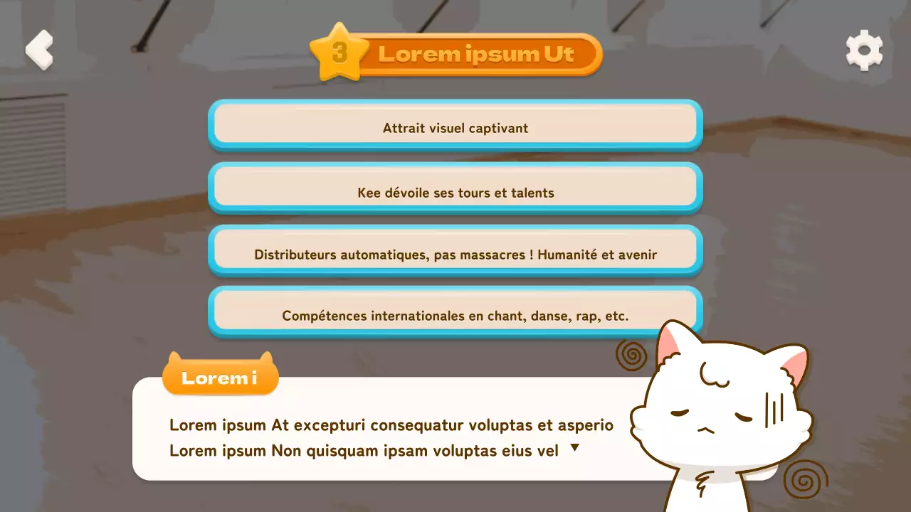 Simulation de gestion d'idoles basée sur le choix avec un concept de jeu mobile