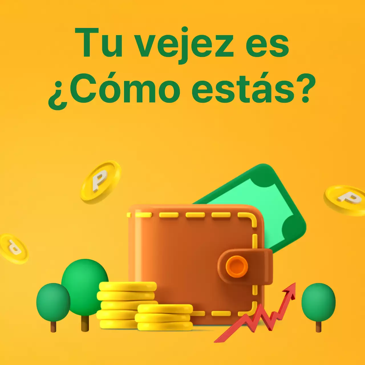 Activos financieros amarillos y verdes Información sobre conocimientos de planificación financiera