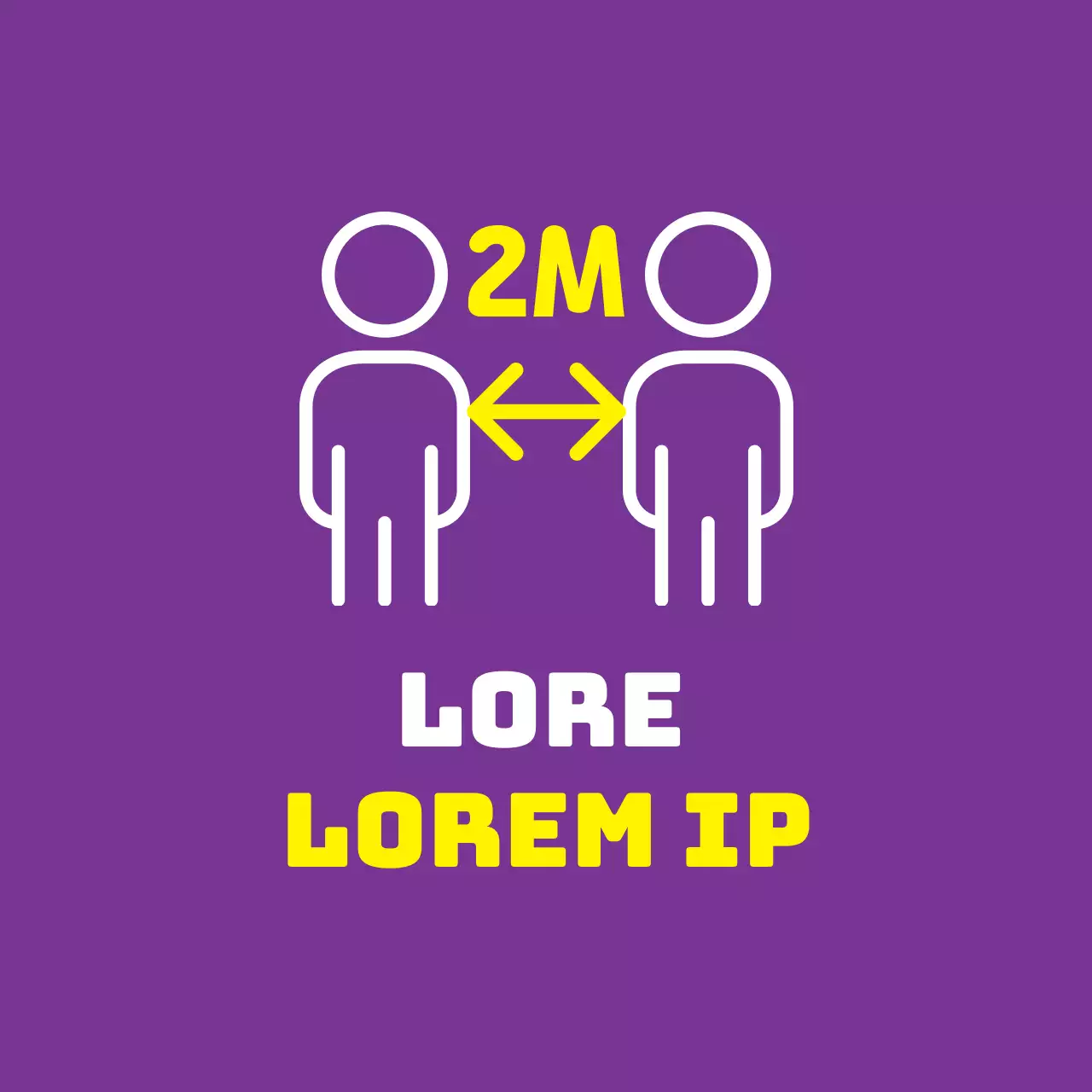 Paarse illustratie nette corona preventie