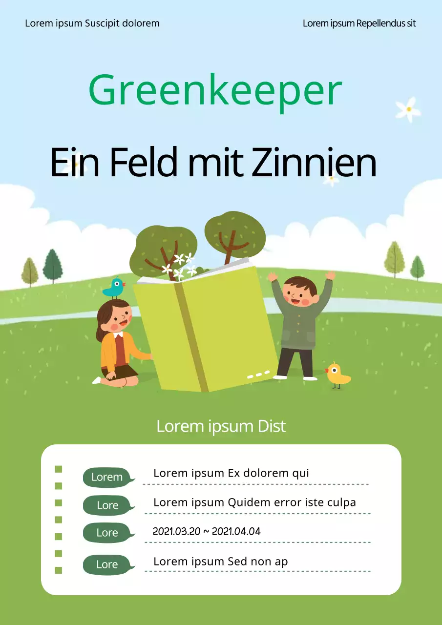 Grüne Illustration Niedliche Arbor Day Promotion