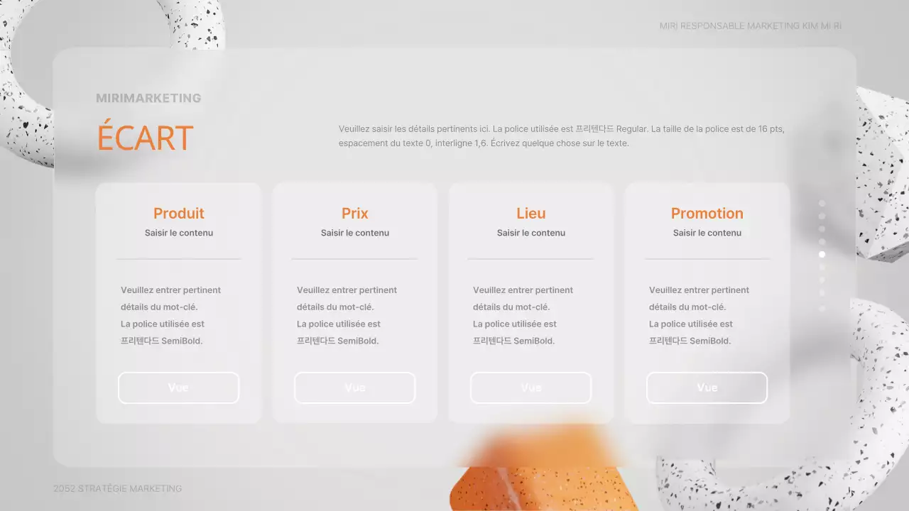 Verremorphisme stéréoscopique en 3D du marketing d'un centre médical en gris et orange