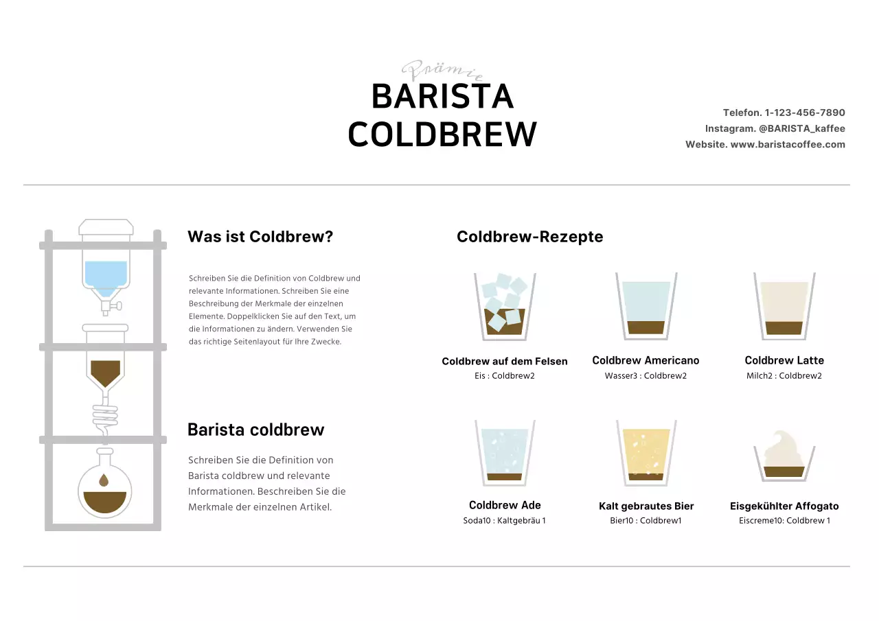 Braune Bohne Illustration Cafe Produkt Postkarte