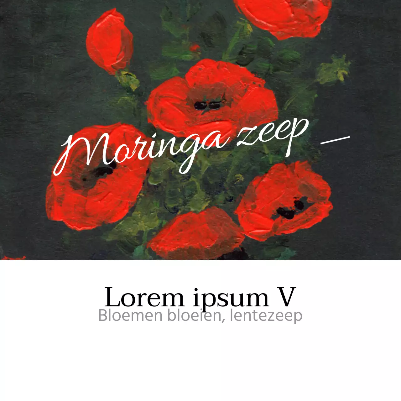 Wanneer de bloemen bloeien en de lente