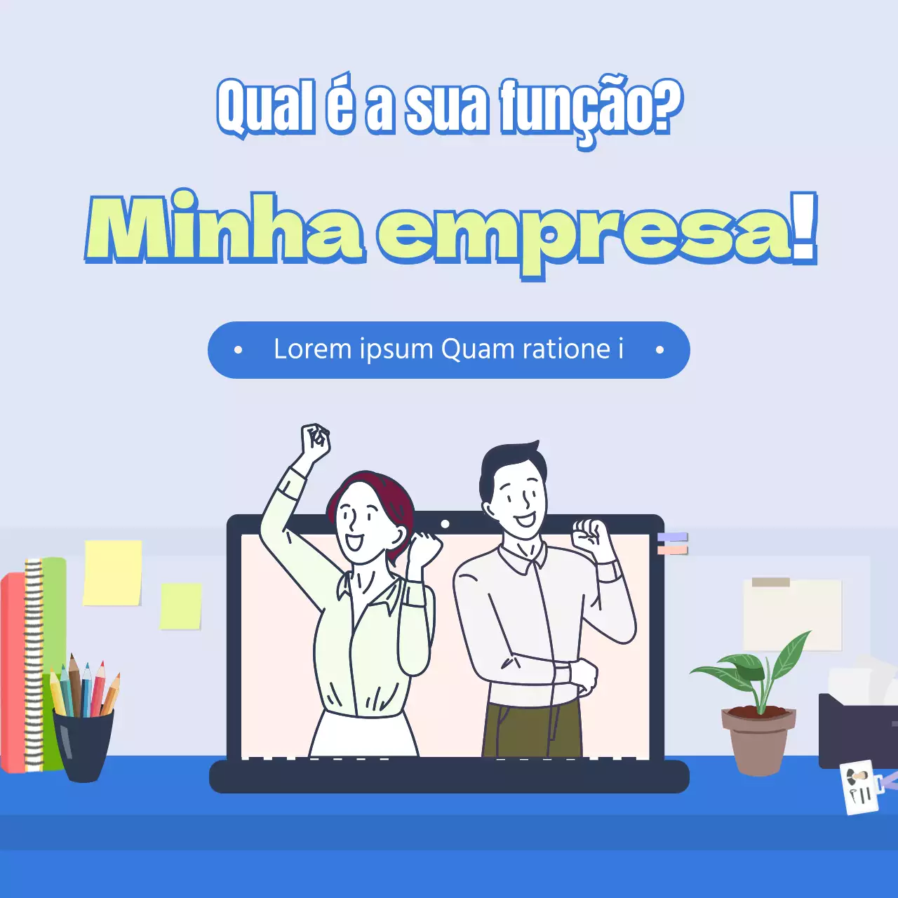 Cartão de descrição de emprego em tons pastel design de notícias