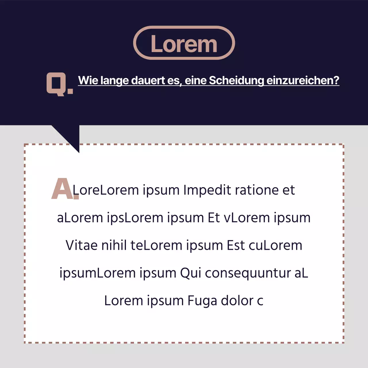 Einfache Rechtsberatung in Marineblau und Kastanienbraun und Gold