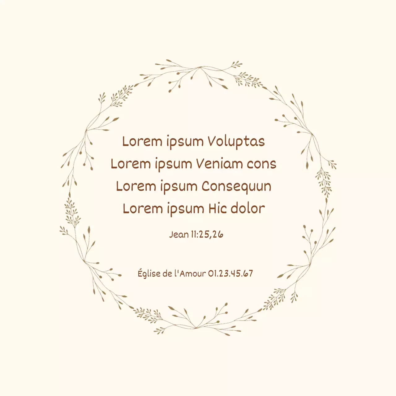 Vintage Church Bible Verse Easter Label with Beige Lettering (Étiquette de Pâques avec verset biblique de l'église)