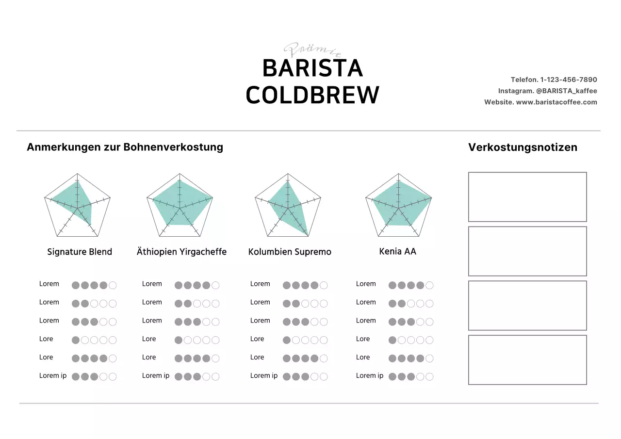 Braune Bohne Illustration Cafe Produkt Postkarte