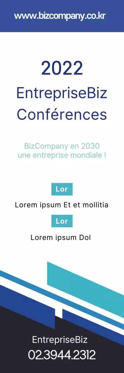 Conférence d'entreprise propre avec lettres bleues