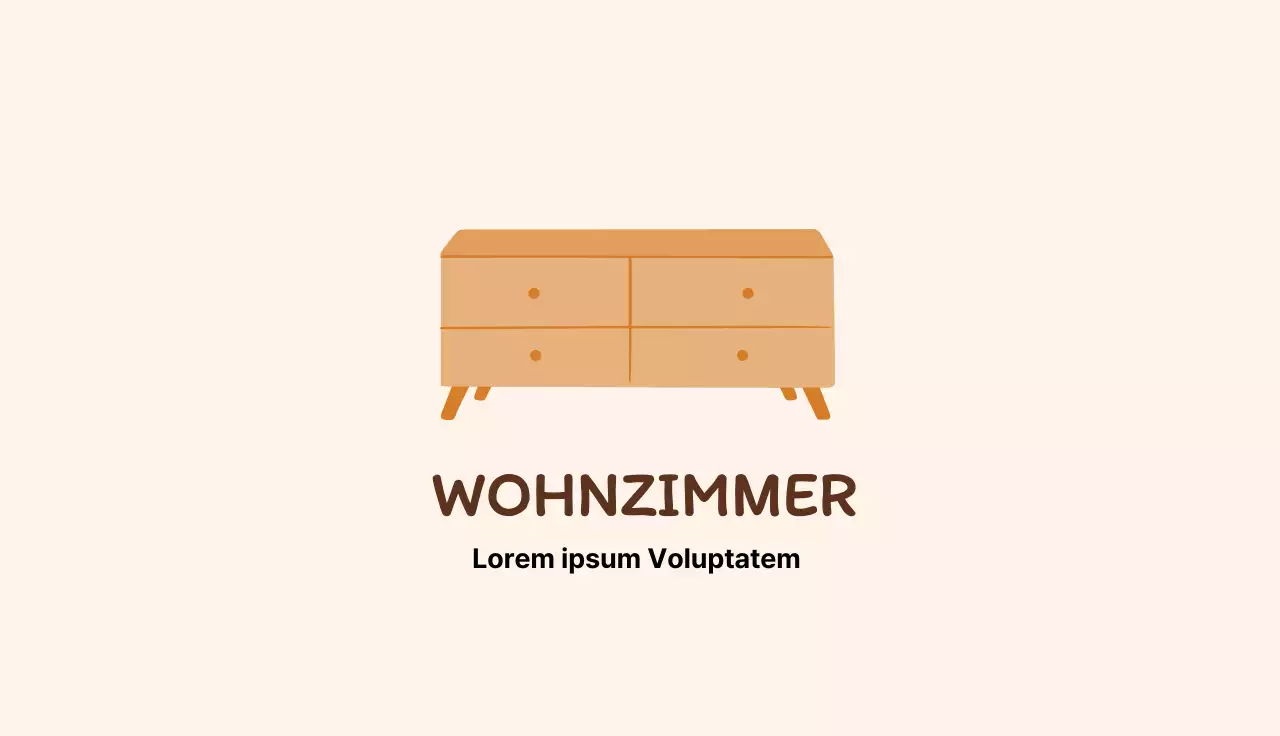 Rosa Illustration Gepflegtes Interieur