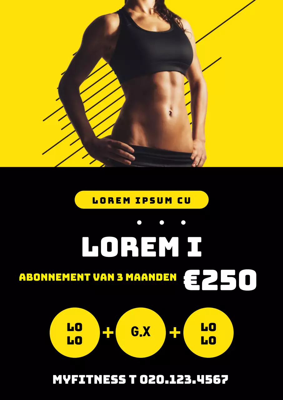 Gele fitnessevenementen