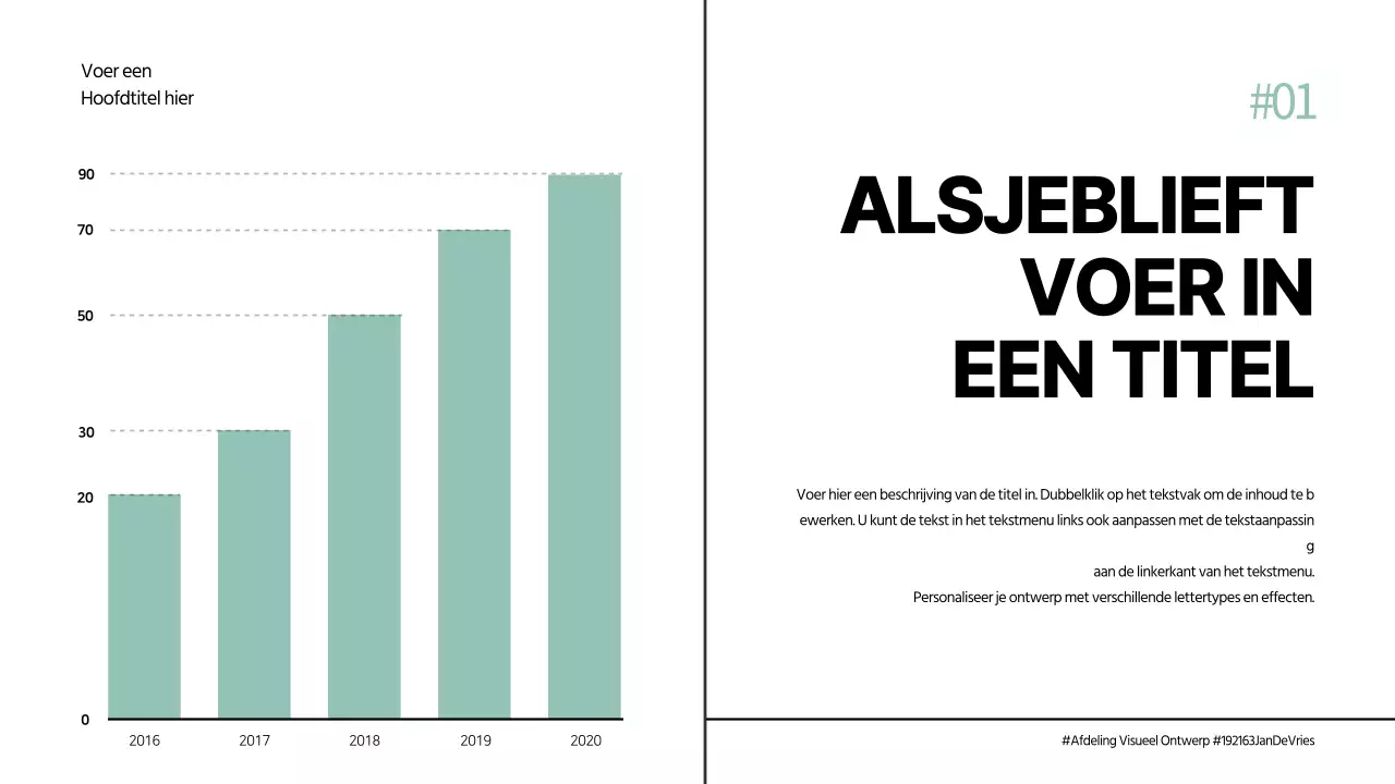 Blauw en grijs strak concept staafdiagram ontwerp