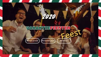 Een rood en groen vakantiefeest