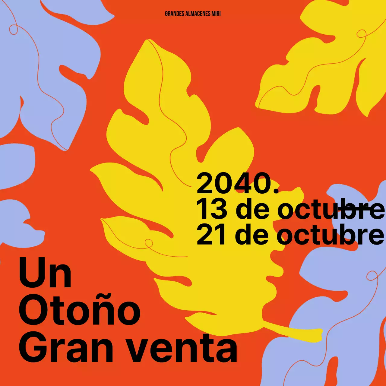 Modernos anuncios de venta en rojo y amarillo