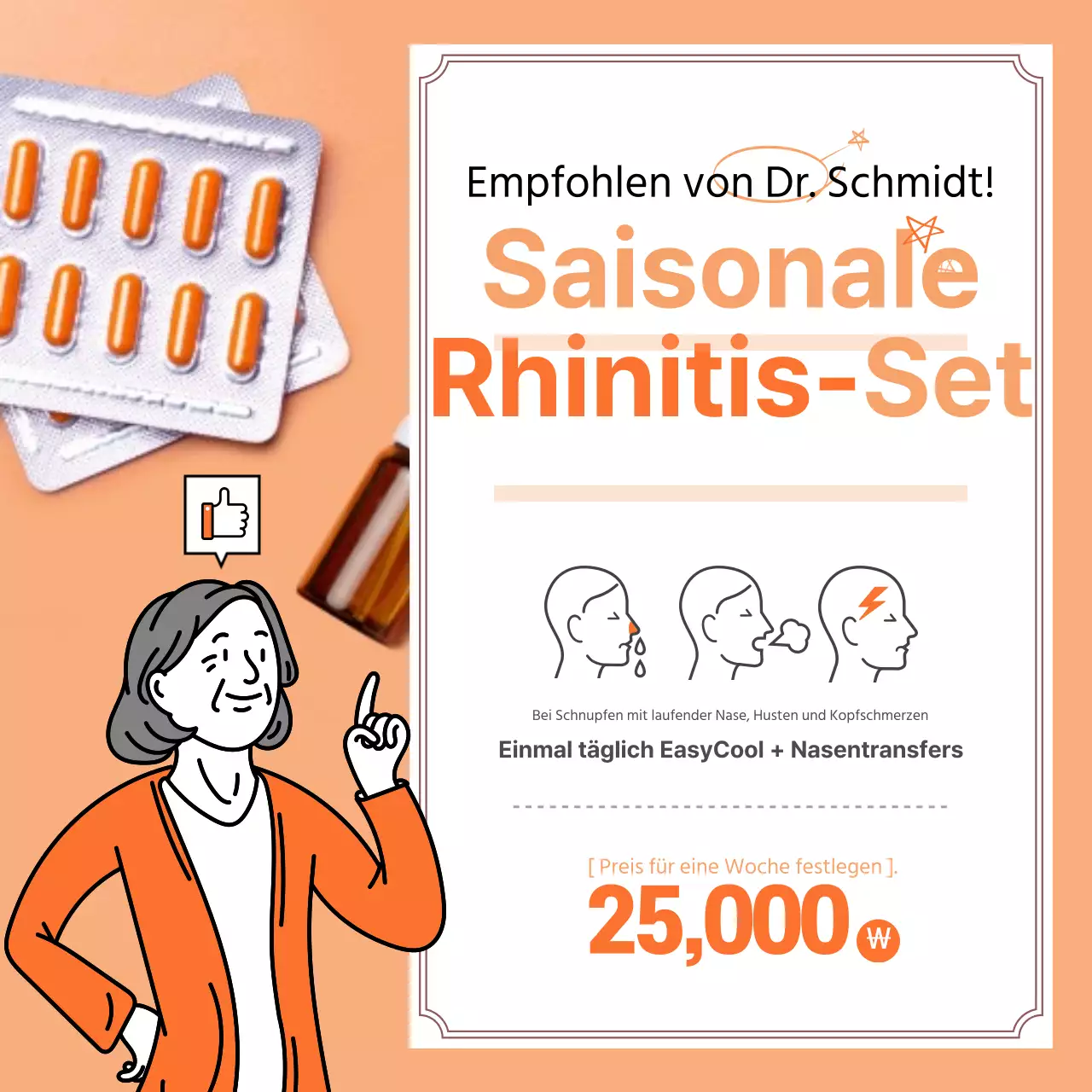 Set für saisonale Rhinitis