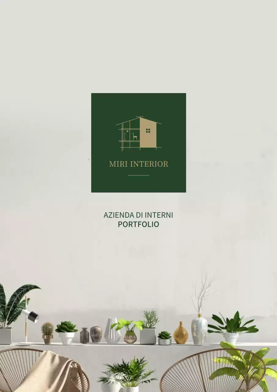 Tema di portafoglio sui materiali per interni verdi e marroni (Ritratto Documentazione aziendale)