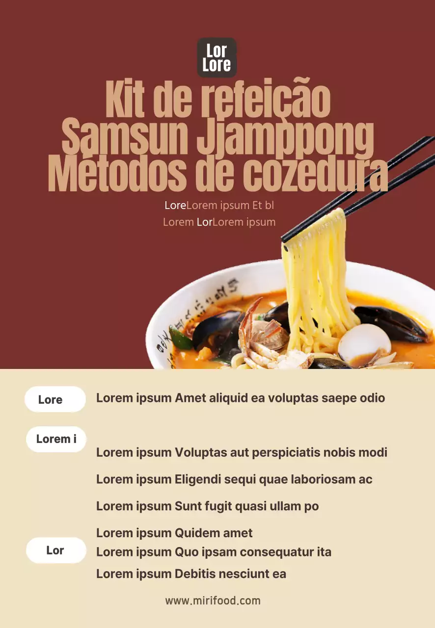 Fotografia de alimentos Kit de refeições chinesas intensas Receita de bolo de arroz Memo