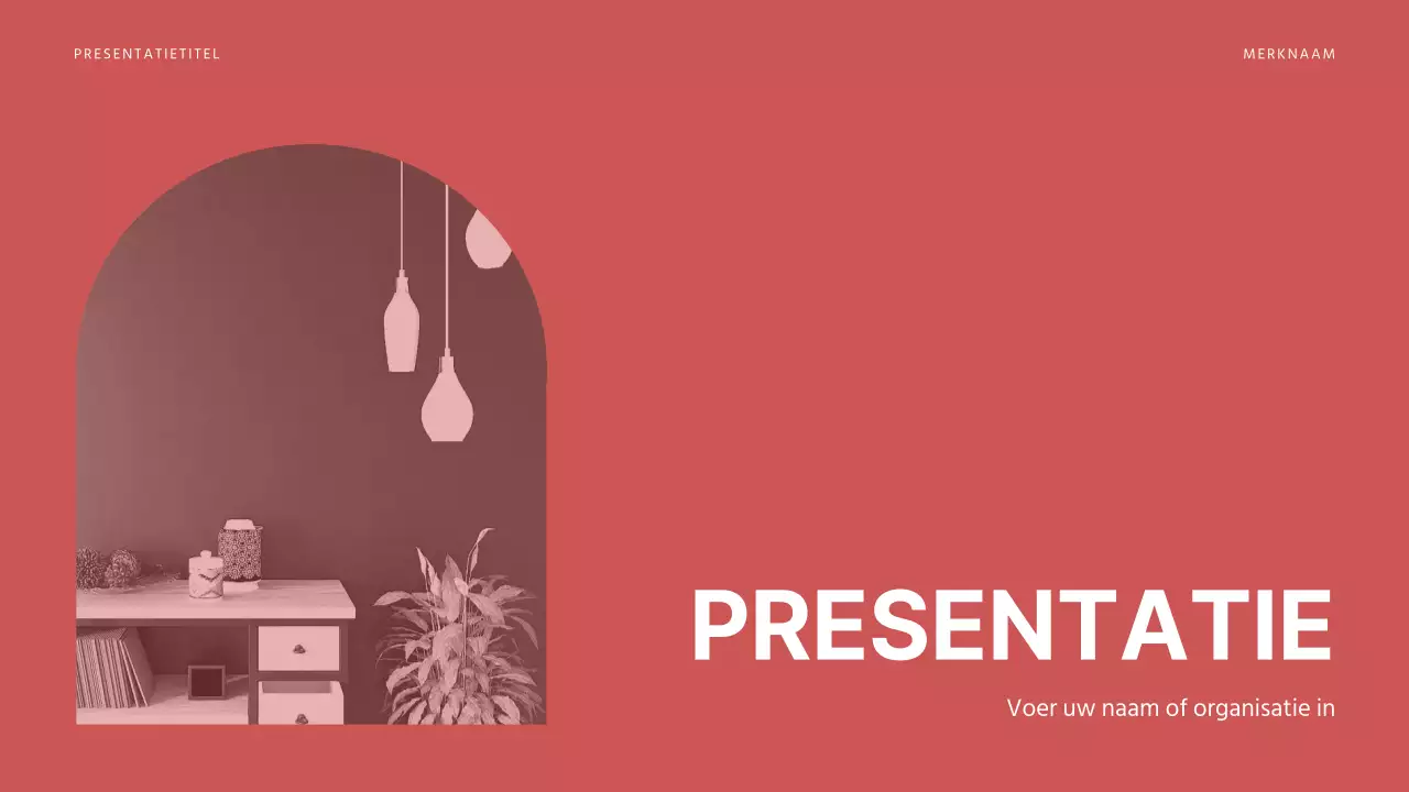 Verschillende lay-outs presenteren in rustgevende rode tinten