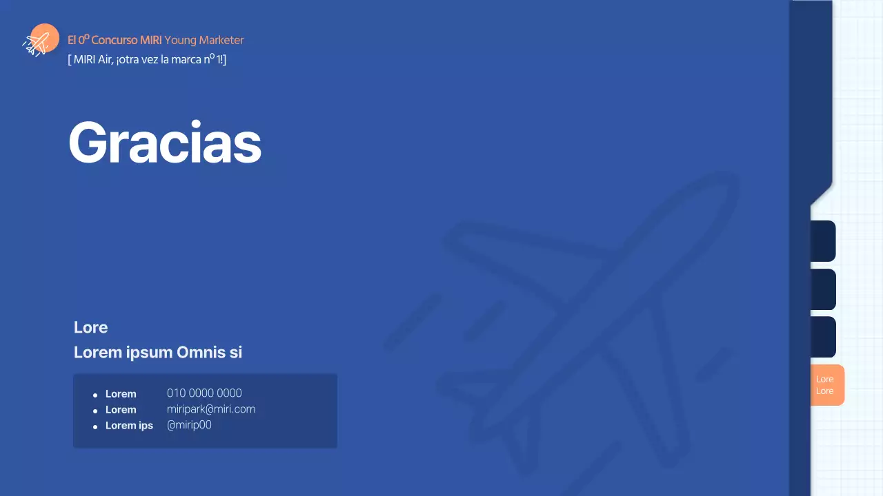 Una presentación limpia y en tonos azules para un concurso publicitario