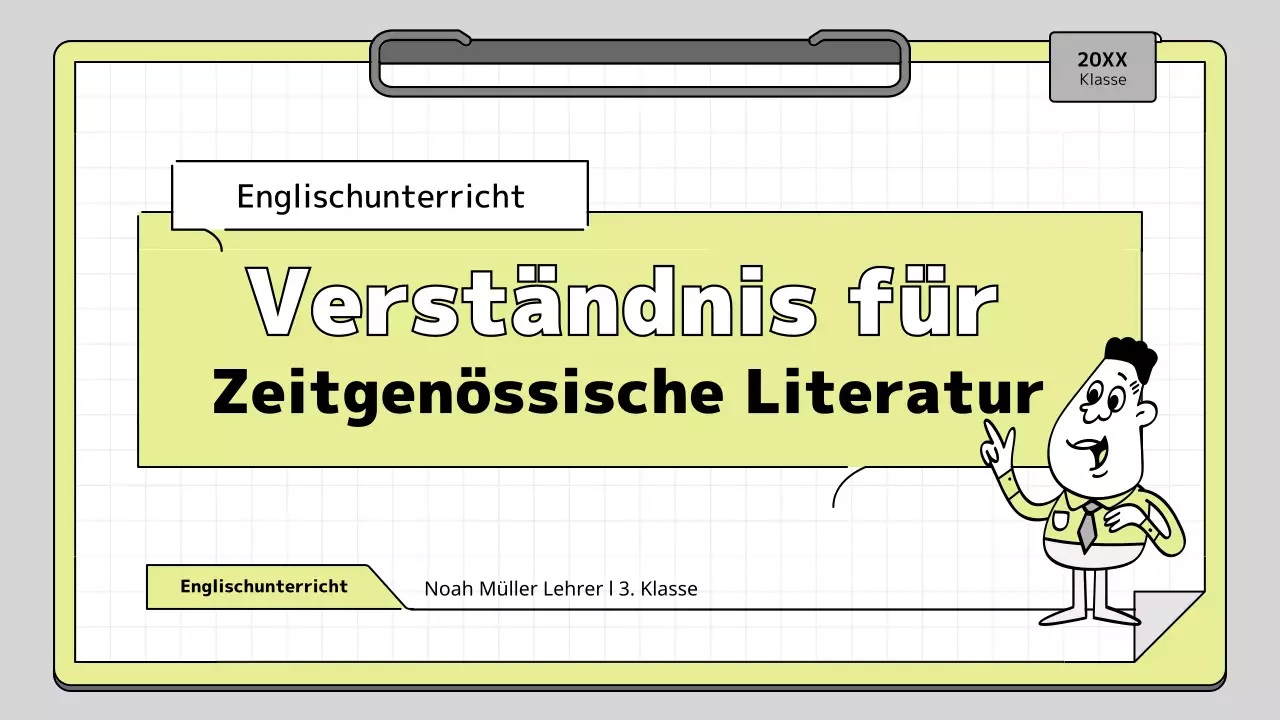 Klemmbrett Konzept pädagogische Präsentation Kit in Kalk und weiß