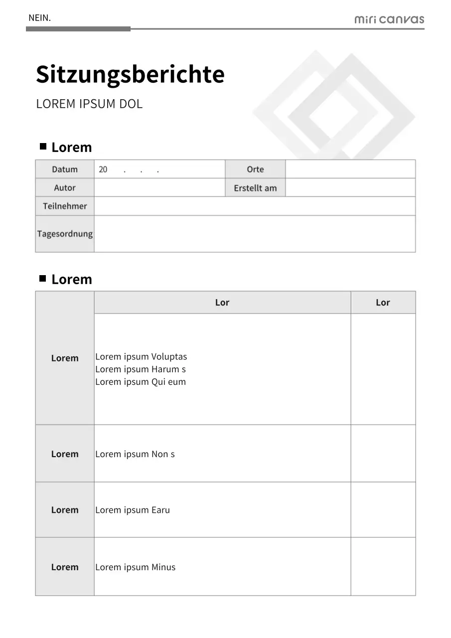 Einfache graue Dokumentation von Sitzungsprotokollen