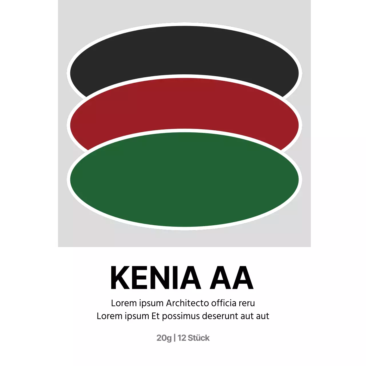 Bohnen-Postkarten mit einem einfachen Konzept