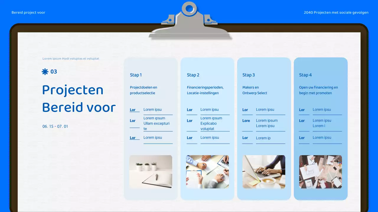 Blauw en lichtblauw natuurlijk dokdo verdedigingsproject resultatenrapport